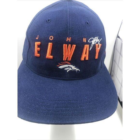 JOHN ELWAY Denver Broncos NFL QB Club Embroidered Cap Hat *StrapBack - Picture 1 of 15